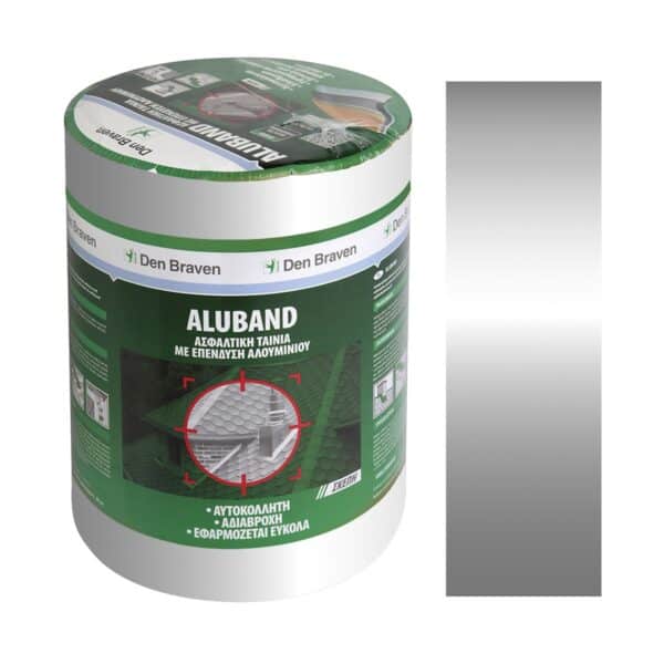 DB ALUBAND ΑΣΦΑΛΤΙΚΗ ΤΑΙΝΙΑ ΜΕ ΕΠΕΝΔΥΣΗ ΑΛΟΥΜΙΝΙΟΥ Ρολό 10m X 5cm Aσημί