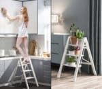 Σκαλοσκαμπό Αλουμινίου Λευκό 2/3 Σκαλοπατιών VERITAS - Image 7