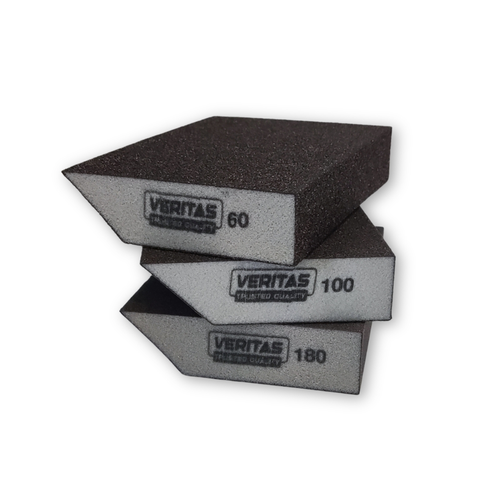 λειαντικό σφουγγαράκι τετράπλευρο με γωνία